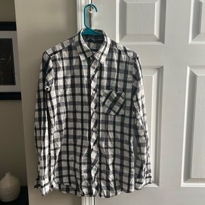 Slim fit plaid button down- Sz Small